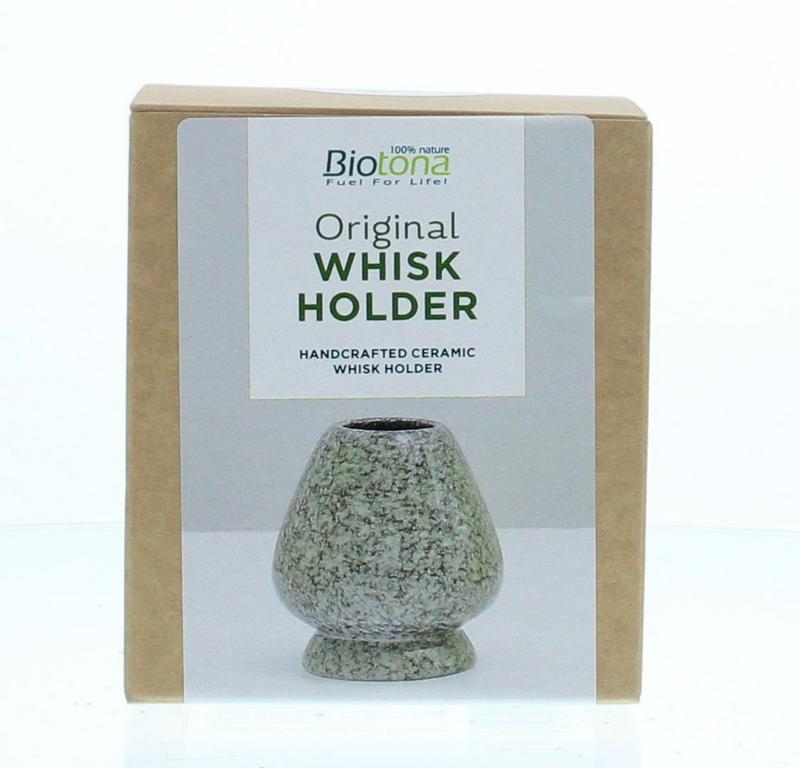 Biotona grey and green whisk holder for kitchen utensils, made of durable material, designed for organized cooking storage.