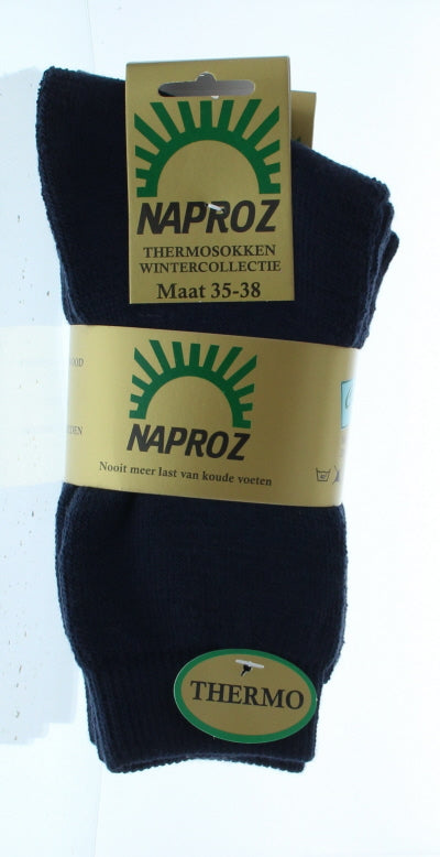 Blue Naproz thermo socks in size 35-38, set of 3 pairs, warm and comfortable socks for cold weather.