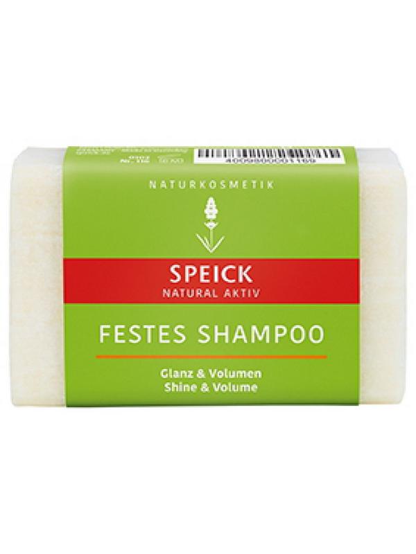 Speick Vaste shampoo for shine and volume, 60g, natural hair care product with a sleek bottle and label.