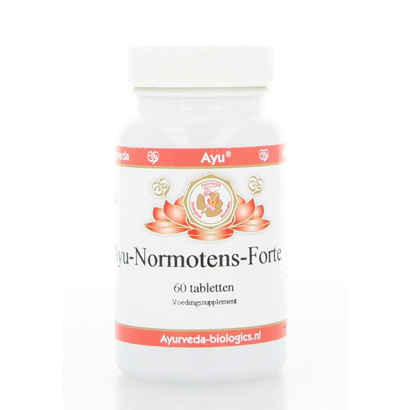 Ayurveda BR Ayu Normotens Forte herbal tablets in a blister pack, natural remedy for blood pressure support, 60 tablets