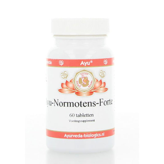 Ayurveda BR Ayu Normotens Forte herbal tablets in a blister pack, natural remedy for blood pressure support, 60 tablets