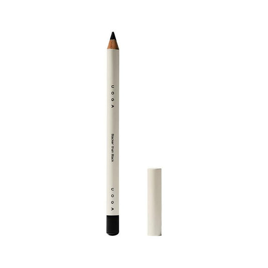 Uoga Uoga vegan black eyeliner pencil shown with black color and sleek design, 5g makeup product for eye definition.