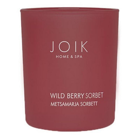 Joik Organics wild berry sorbet vegan scented candle in 150g jar, natural soy wax with berry aroma for cozy ambiance