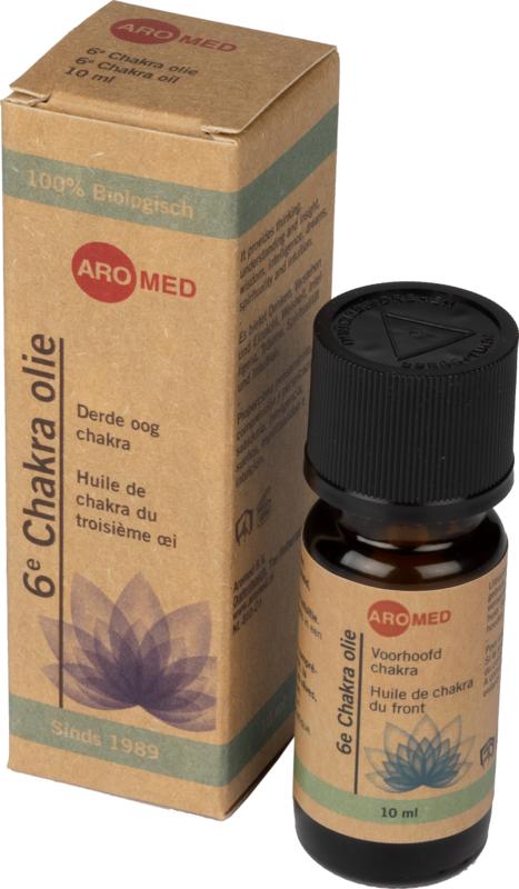 Aromed Lotus 6e chakra oil in a 10ml bottle, natural bio essential oil for spiritual wellness and chakra balancing.