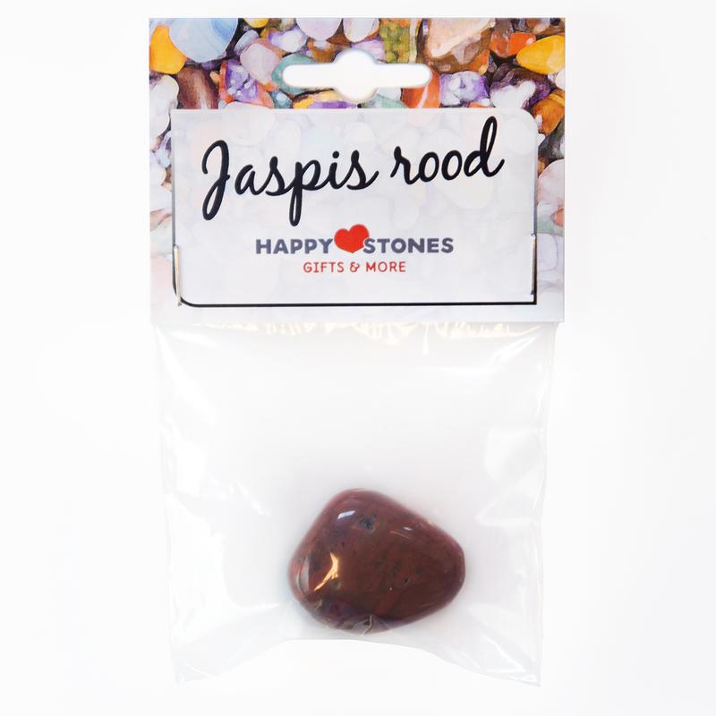 Happy Stones Jaspis rood stone, natural healing gemstone, single red jasper stone for meditation and energy balancing