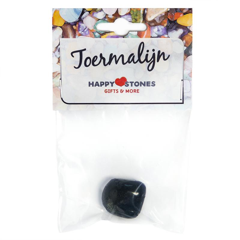 Happy Stones Toermalijn gemstone in a single polished stone, showcasing vibrant colors and natural texture.