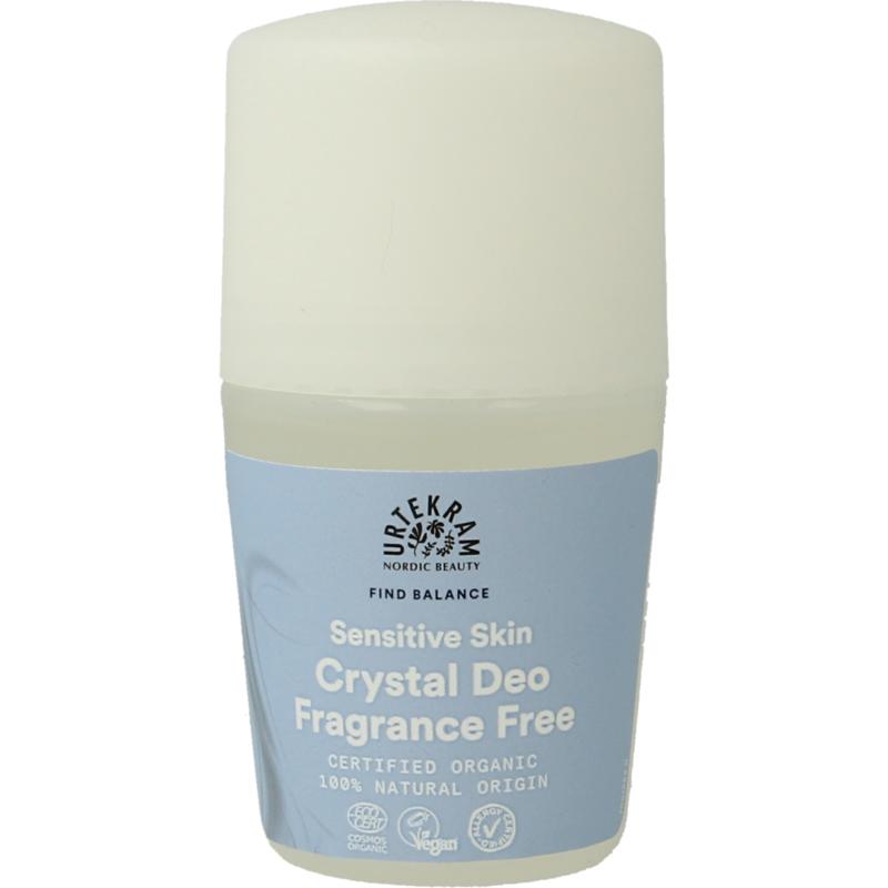 Urtekram Find Balance deodorant creme in a 50ml container, natural skincare deodorant for daily freshness.
