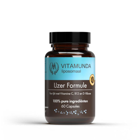 Vitamunda Vitamune IJzer formule multivitamin capsules, 60 count, with iron and essential nutrients for daily health support.