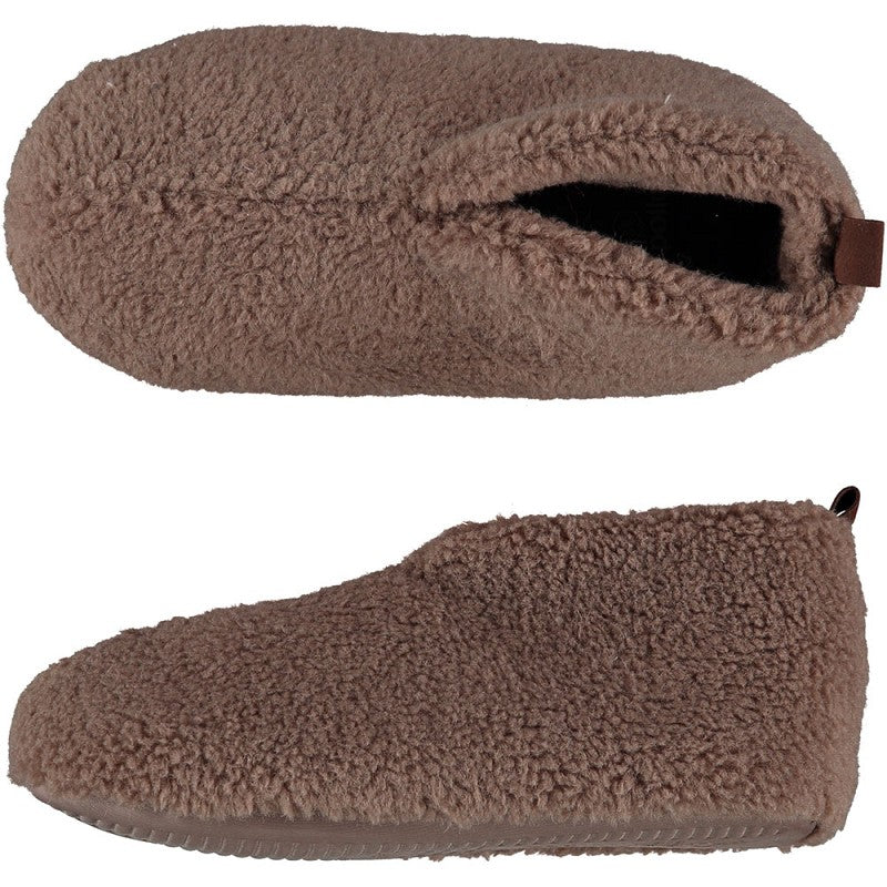 Beige Apollo Slof dames teddy slippers size 37/38, cozy indoor slippers with soft plush fabric, pair of two.