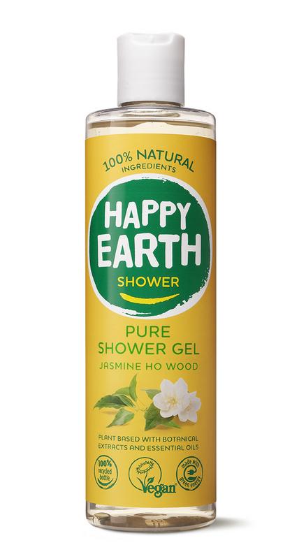 Happy Earth Douchegel jasmine ho wood 300.00 Milliliter