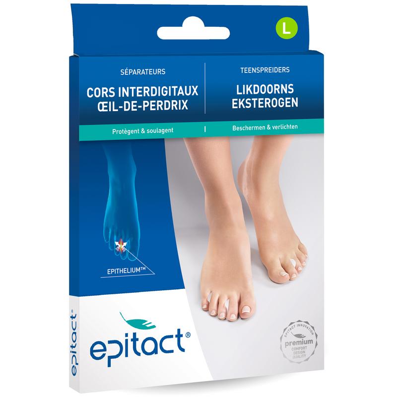 Epitact Teenspreiders large foot care inserts, 4-pack, designed to provide comfort and support for foot health.