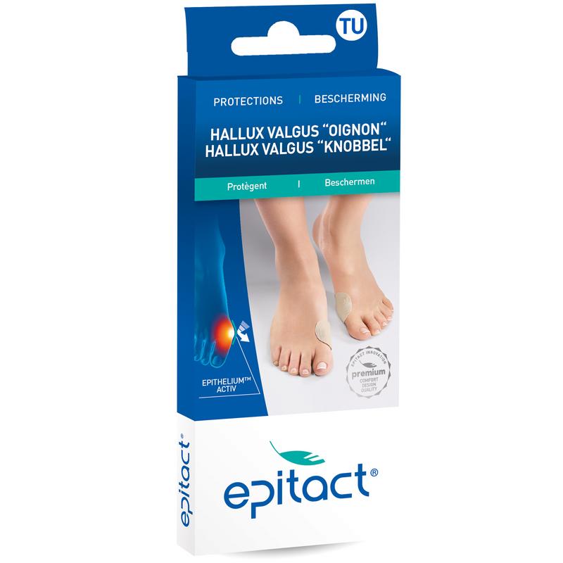 Epitact Hallux valgus beschermpatchen voor voetverzorging, 2 stuks, zachte beschermers voor de grote teen.