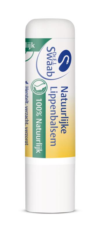 Dr. Swaab natural lip balm in a 4.8g tube, moisturizing and nourishing lip care product from the Dr. Swaab brand.