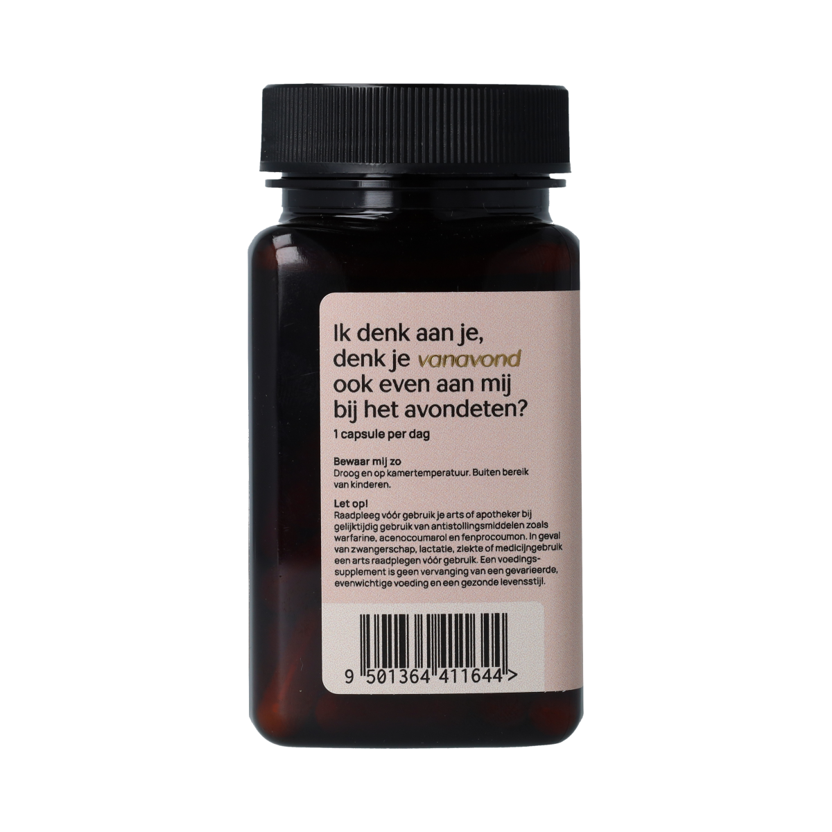 Ortholon Vitamin K2 capsules in a bottle, dietary supplement for bone and cardiovascular health.