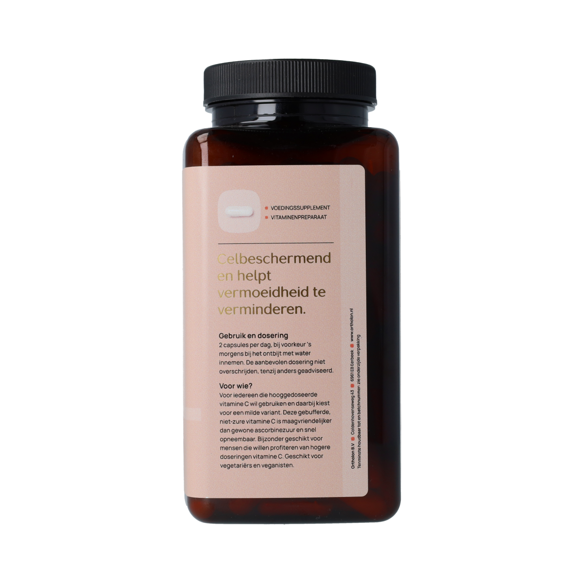 Ortholon Vitamine C Zuurvrij, pot met 240 capsules voor vitamine C-suppletie