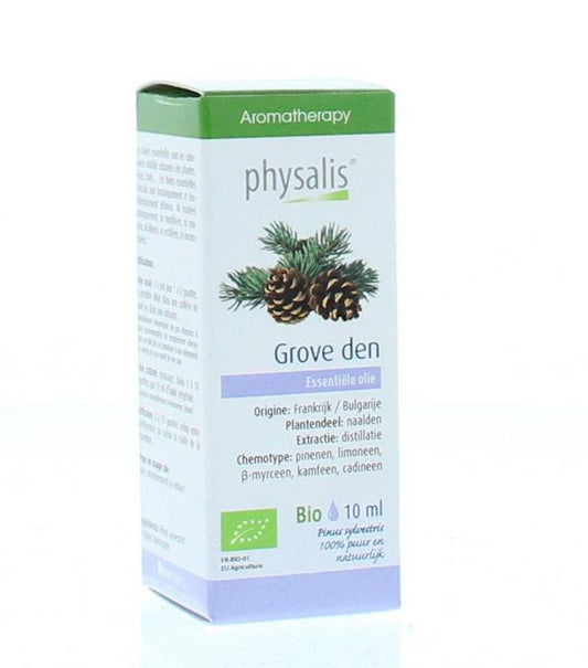 Physalis Den Grove bio herbal preparation bottle, 10ml, with label and cap, for natural health supplement use.