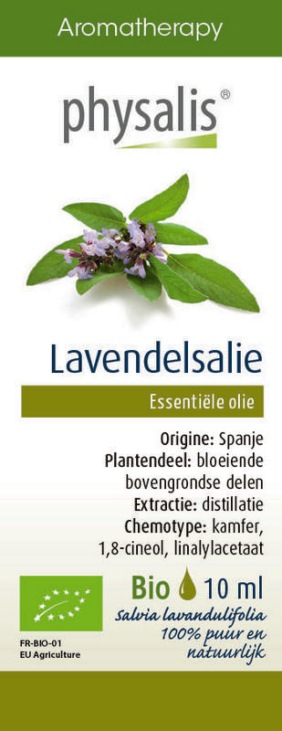 Physalis Lavendel salie bio herbal preparation in a 10ml bottle, featuring lavender and sage ingredients in a natural remedy.