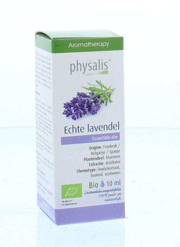 Physalis Lavendel bio kruidenpreparaat in 10ml bottle, featuring fresh lavender flowers and herbal packaging.
