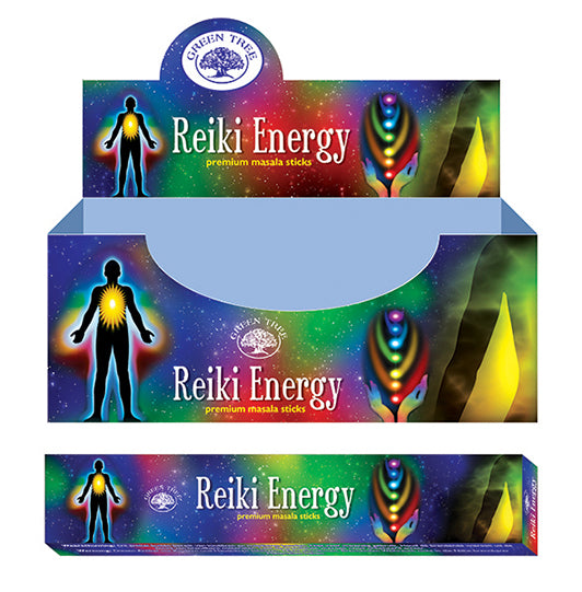 Green Tree Wierookstokjes reiki energy incense sticks, 15 grams, natural aroma for meditation and energy healing.
