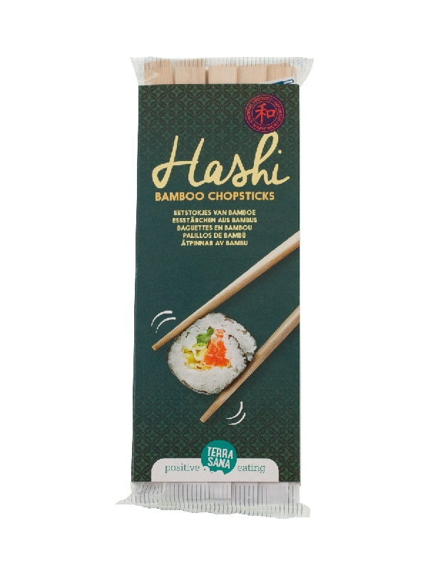 TerraSana bamboo chopsticks for cooking and dining, set of 10, natural bamboo material, lightweight and eco-friendly.