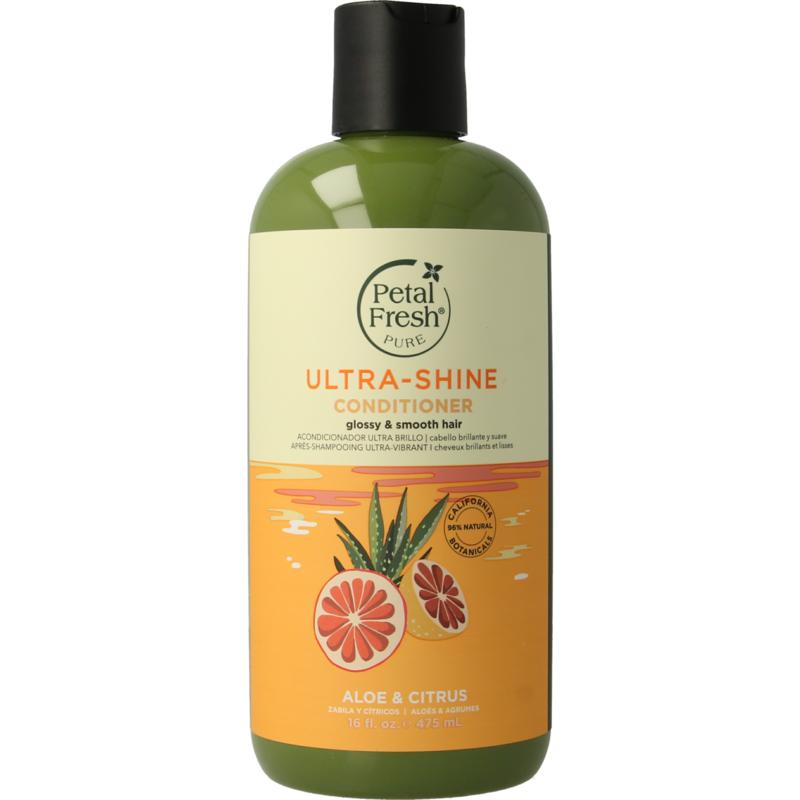 Petal Fresh Aloe & Citrus Conditioner in 475ml bottle, natural hair care product with aloe and citrus extracts for healthy hair.