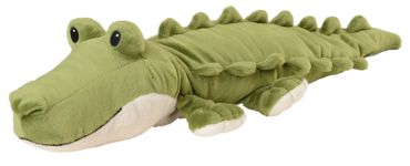 Warmies Krokodil plush toy, soft stuffed animal from Warmies, perfect for cuddling and play, shown in a close-up image.