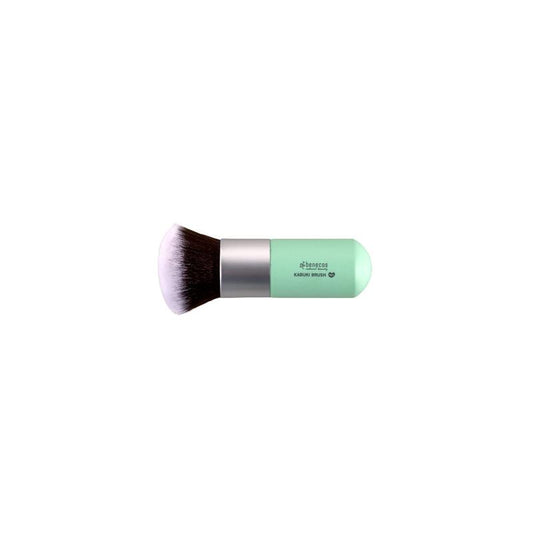 Benecos Natural Beauty make-up kabuki brush in color edition, soft bristles for blending and applying powder makeup.