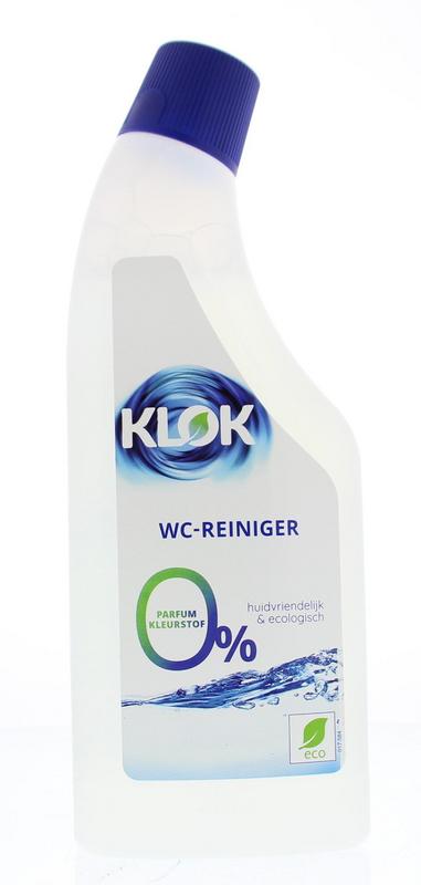 Klok WC reiniger in een 750 ml fles, schoonmaakartikel voor het toilet met effectieve reinigingsformule.