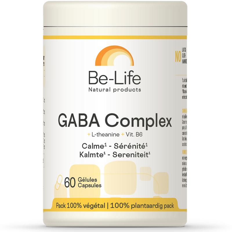 Be-Life GABA Complex amino acid capsules in a bottle, dietary supplement with 60 capsules for relaxation and nerve support