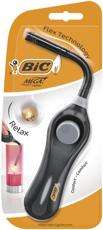 BIC Megalighter U140 flex lighter for cooking and table use, compact and portable with a flexible nozzle for easy lighting.