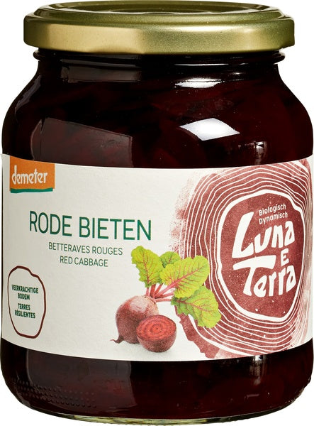 Luna E Terra Demeter bio rode bieten, 340g, fresh root vegetables in a basket, organic and farm-fresh produce.