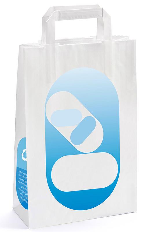 Brocacef paper carry bag, packaging material, 440x145x470mm, shown in the image, 150 units in stock