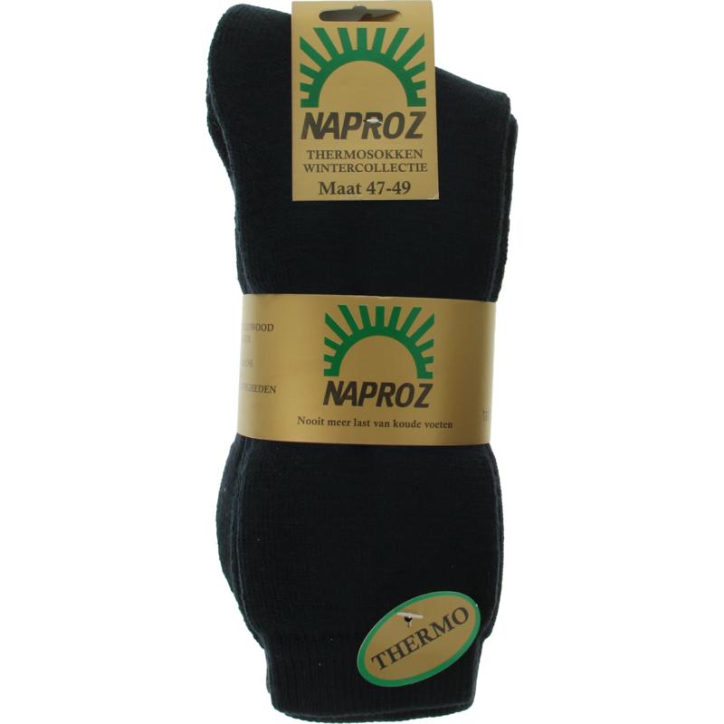 Naproz thermo sokken in blauw, maat 47-49, pair of three, suitable for cold weather, comfortable and warm footwear.