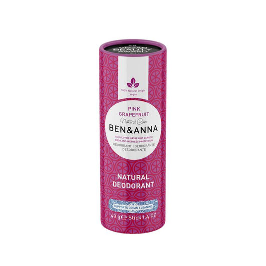 Ben & Anna Deodorant pink grapefruit papertube 40.00 Gram