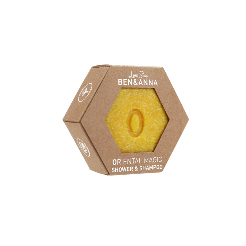Ben & Anna Love soap shower and shampoo Oriental Magic, 60g, natural bad en douche with floral and exotic scent.