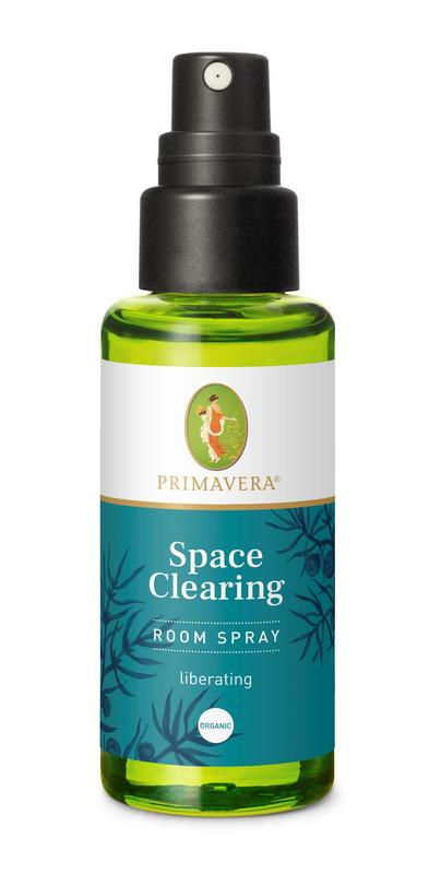 Primavera Roomspray space clearing bio geurverspreider bottle, 50ml, natural air freshener and room diffuser.