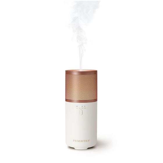 Primavera Aroma diffuser traveler with ceramic design, compact and portable for home or travel use.