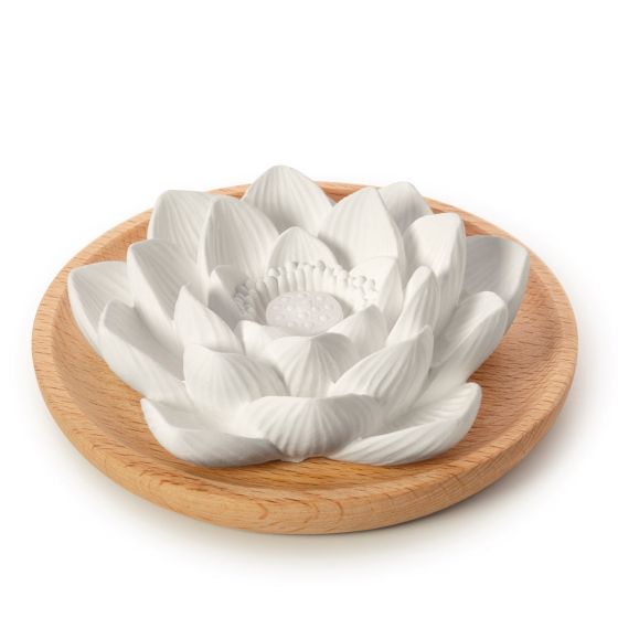 Primavera geurverspreider with lotus flower scent in a white ceramic design, 1 piece.