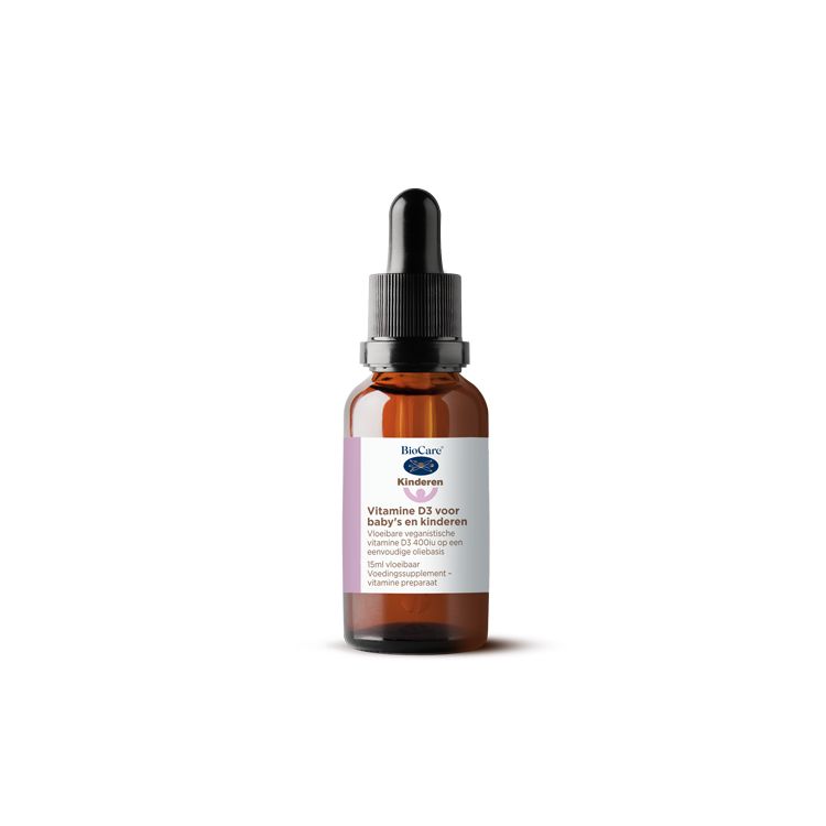 BioCare Baby & Kind Vitamin D3 in 15ml bottle, natural supplement for infants and children with vitamin D3.