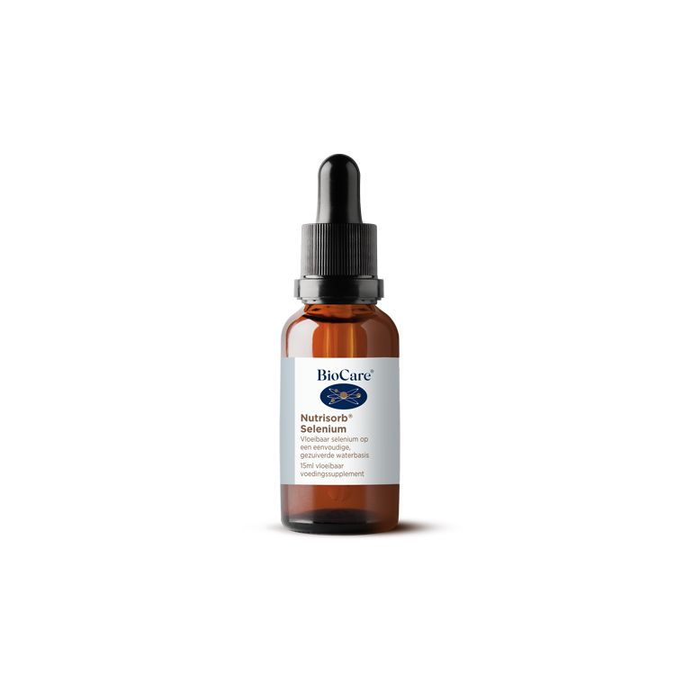 BioCare Nutrisorb selenium mineral supplement in 15ml bottle, showing the dropper and packaging for easy absorption.