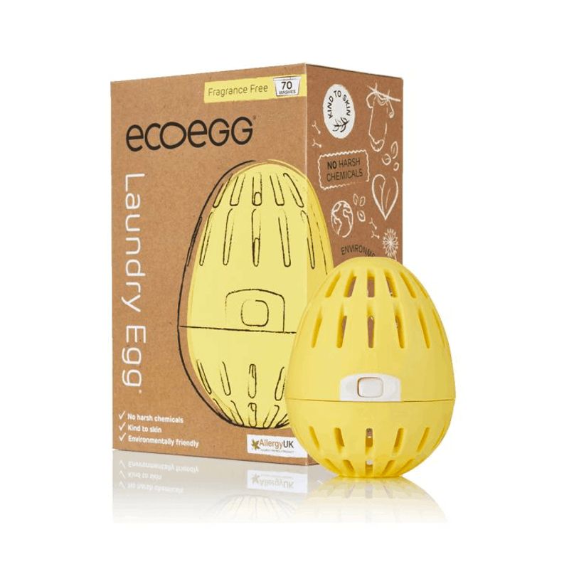 Eco Egg Laundry Egg in 70-gram size, fragrance-free, natural eco-friendly washing solution for eco-conscious laundry care.