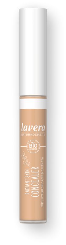 Lavera Radiant Skin Concealer Medium 03 in 5.5ml tube, makeup product for brightening and covering imperfections.