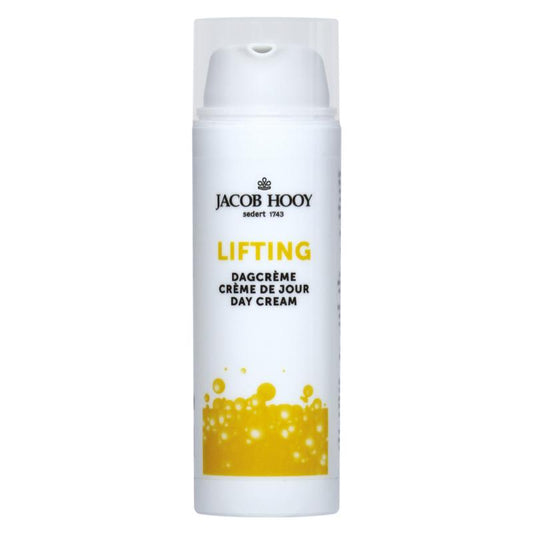 Jacob Hooy Lifting Dagcreme in 50ml jar, facial skincare product with a smooth cream texture and natural ingredients.