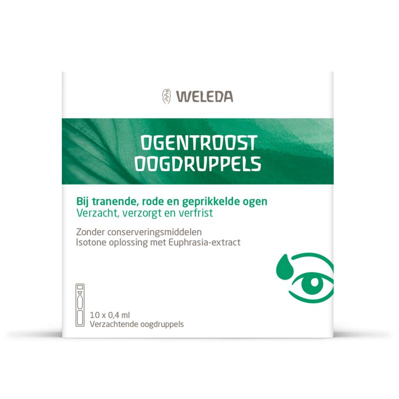 Weleda Ogentroost eye drops ampoules, 10 pack, for eye washing and soothing eye care.
