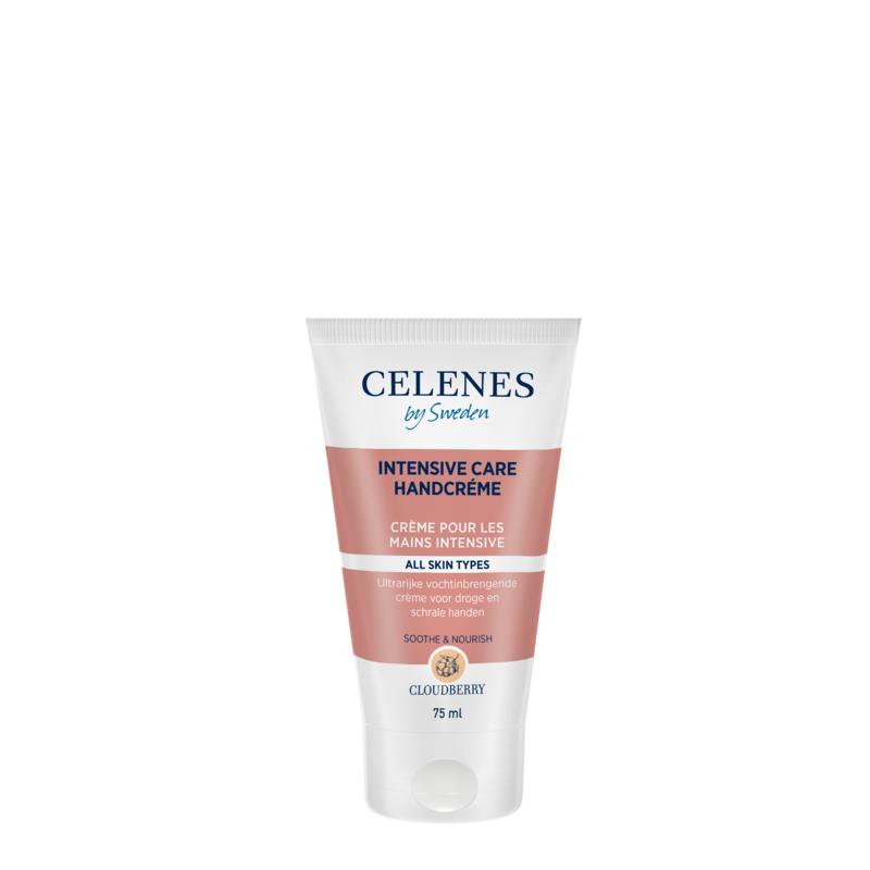 Celenes Cloudberry hand cream 75ml, nourishing hand care with a creamy texture, featuring cloudberry extract and gentle moisturizing ingredients.