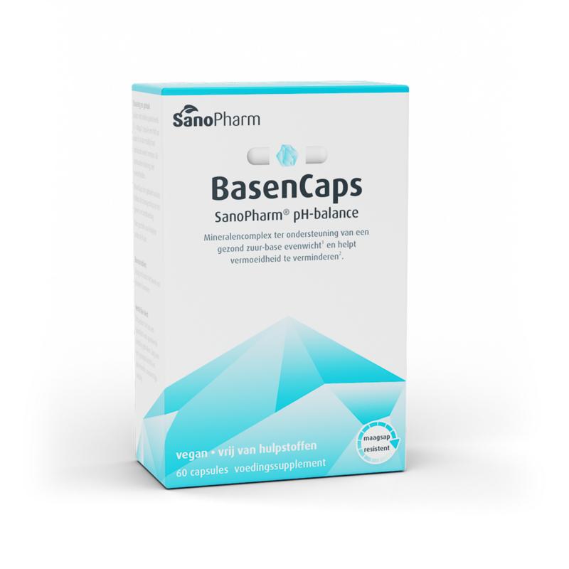 SanoPharm BasenCaps vegetarian mineral supplement capsules, 60 count, natural dietary supplement for mineral balance.