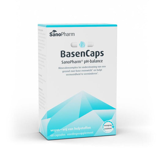 SanoPharm BasenCaps vegetarian mineral supplement capsules, 60 count, natural dietary supplement for mineral balance.