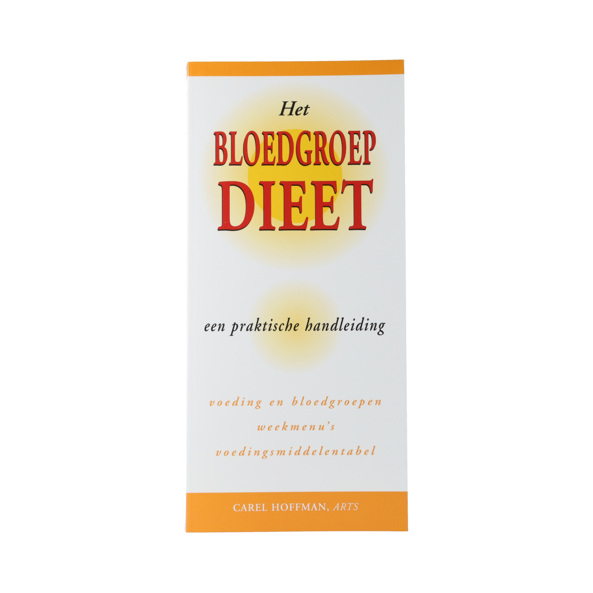 HME Het bloedgroep dieet boek cover, health and nutrition guide, featuring title and author details.