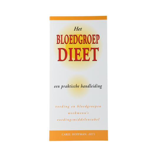 HME Het bloedgroep dieet boek cover, health and nutrition guide, featuring title and author details.