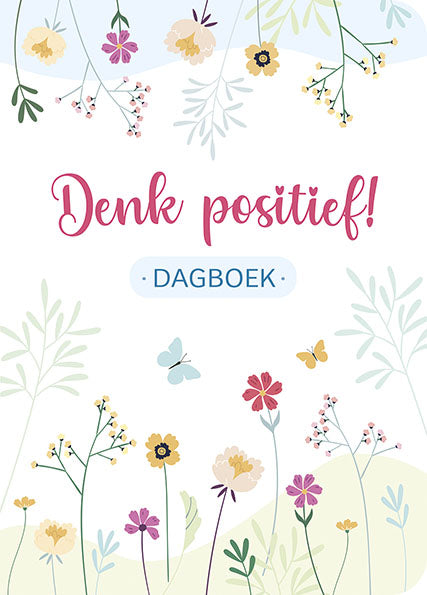 Deltas Dagboek denk positief 1.00 book, a motivational journal with a blue cover and the title visible on the front.